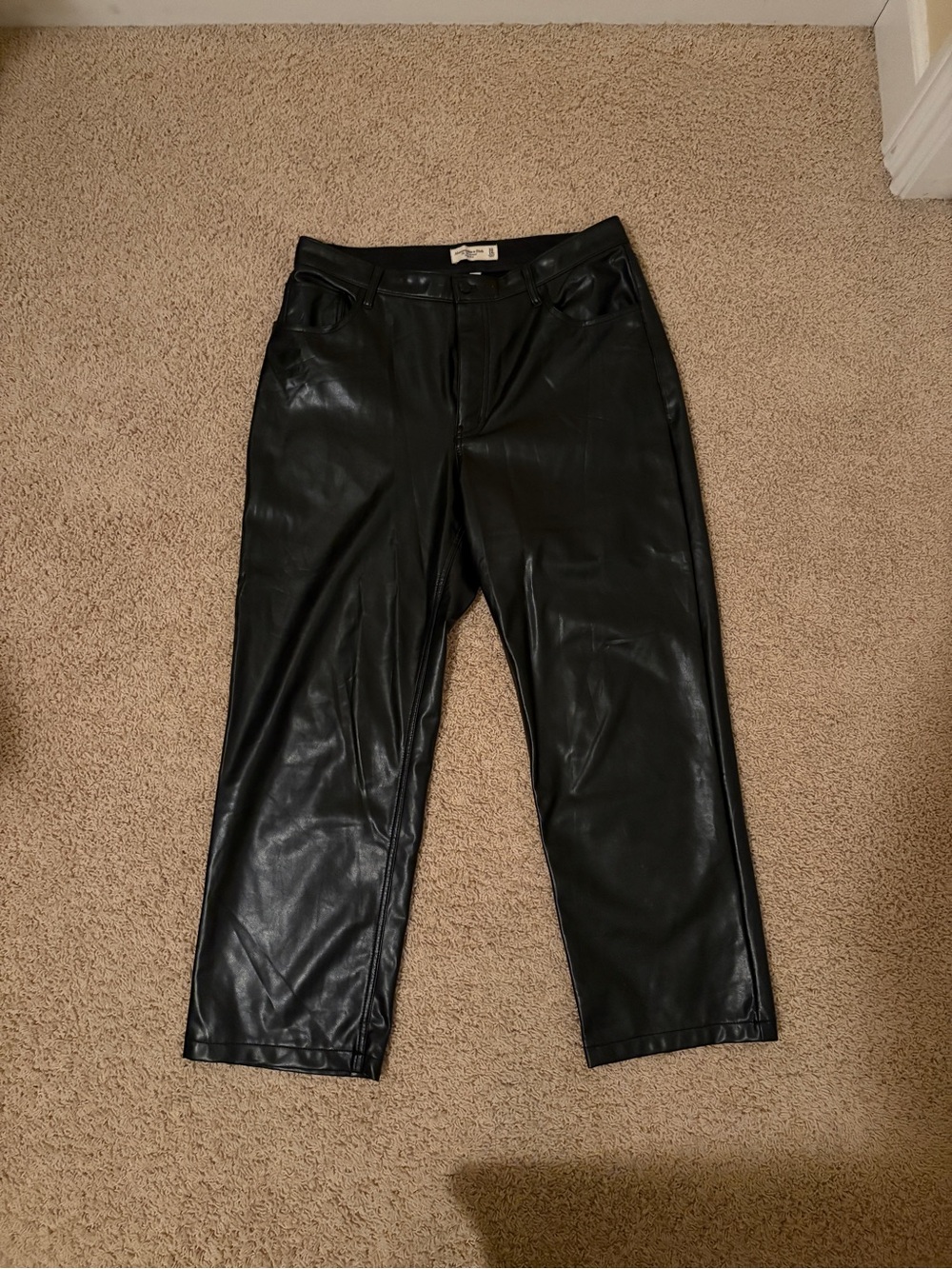 Abercrombie Women’s Black Faux Leather Pants